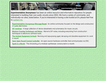 Tablet Screenshot of experimentalistsanonymous.com